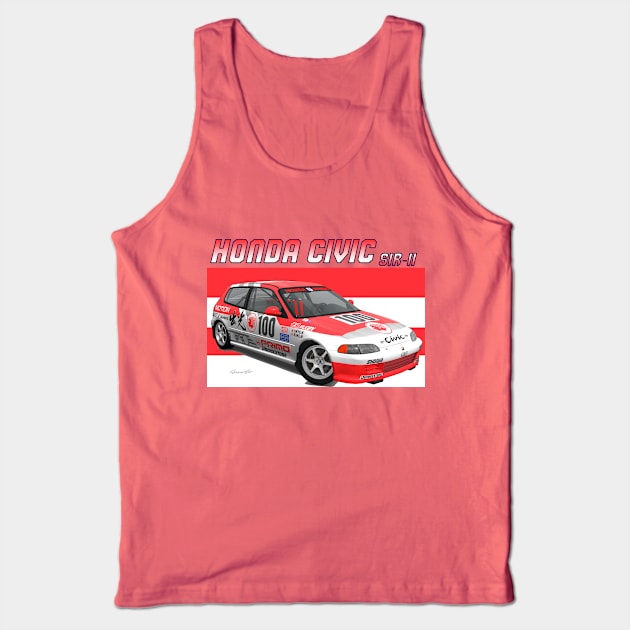 Honda Civic SiR-II Tank Top by PjesusArt